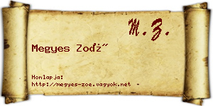 Megyes Zoé névjegykártya